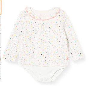 Joules White Multicolor Polka Dot Bodysuit